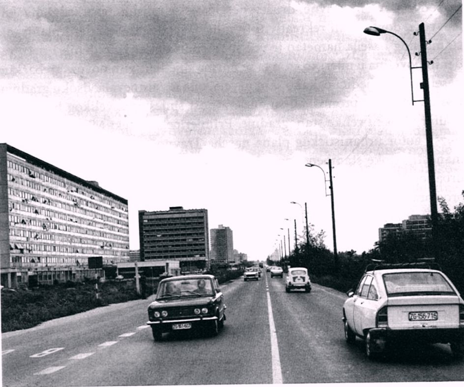 Avenija Borisa Kidriča (danas Avenija Dubrovnik) oko 1980. godine